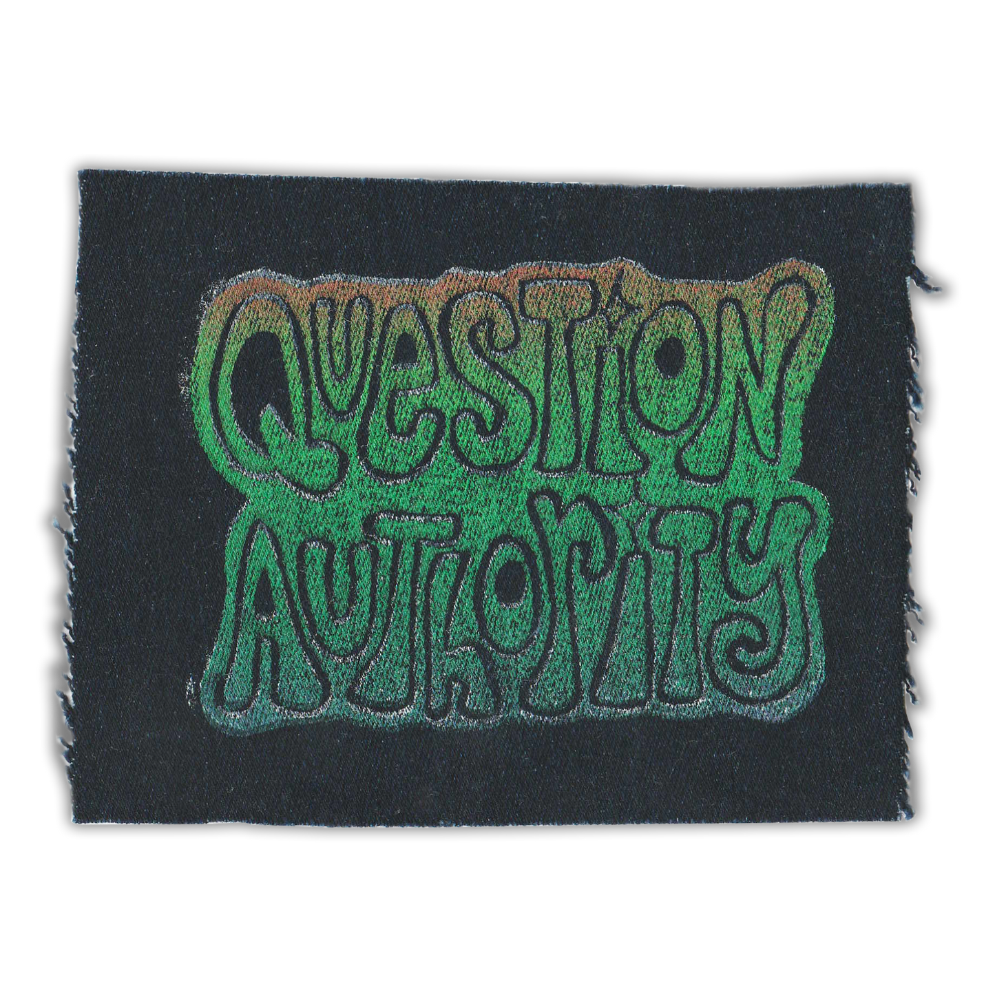 "Question Authority" Upcycled Sew-On Patch (Handmade by Renae)