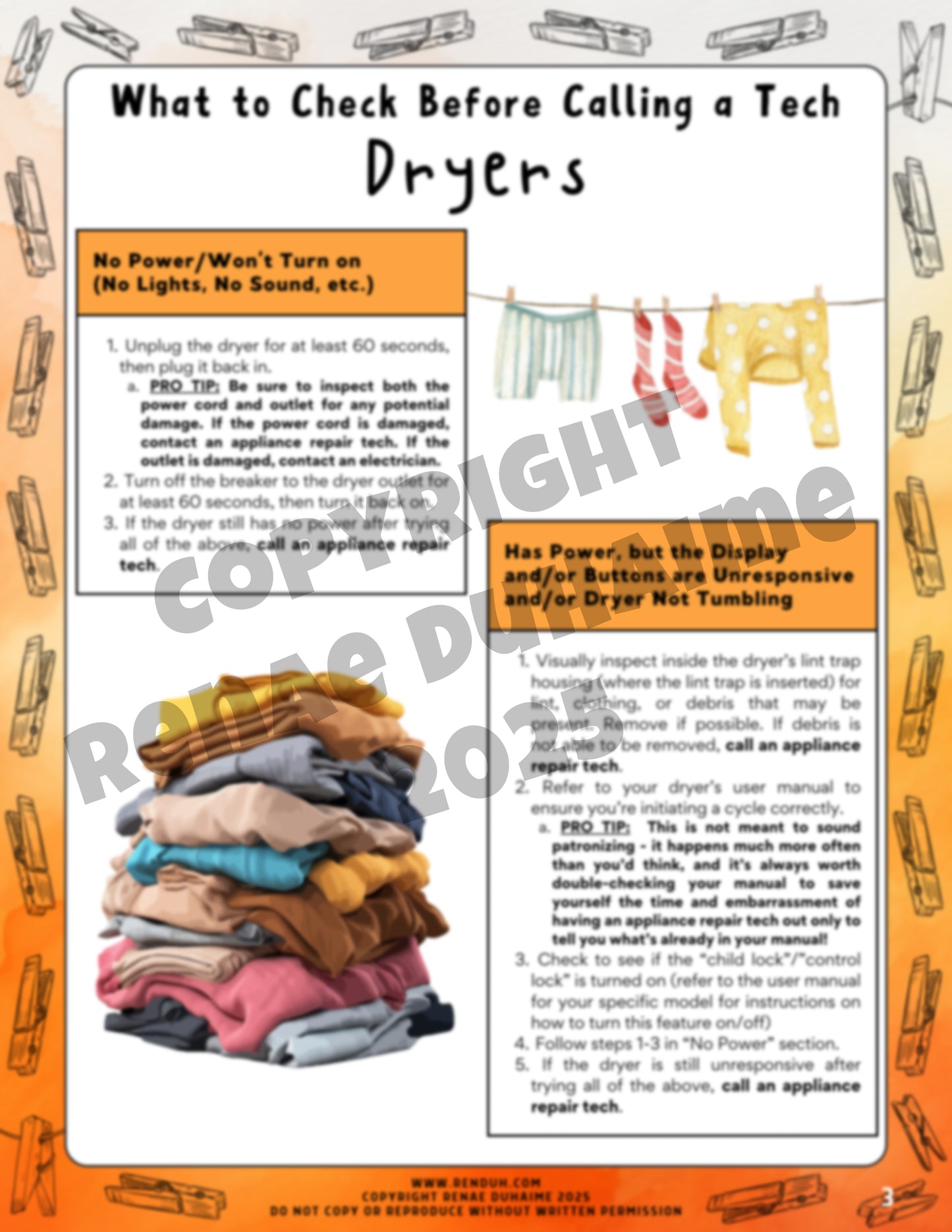 What to Check Before Calling a Tech: Dryers (Troubleshooting Guide)