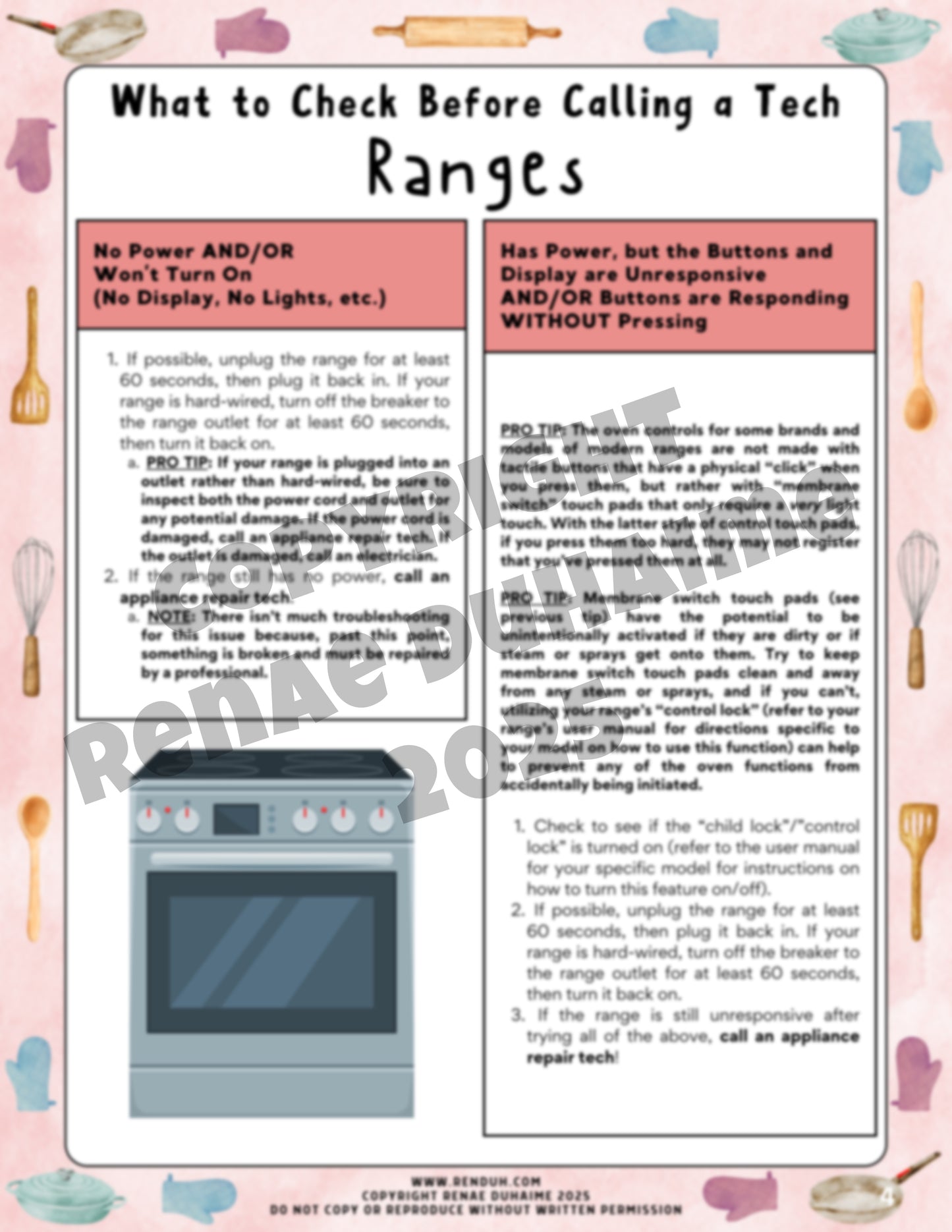 What to Check Before Calling a Tech: Ranges (Troubleshooting Guide)