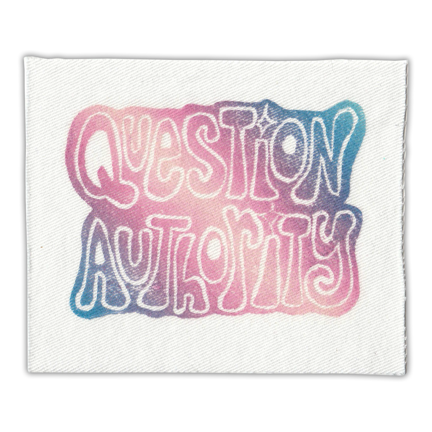 "Question Authority" Upcycled Sew-On Patch (Handmade by Renae)