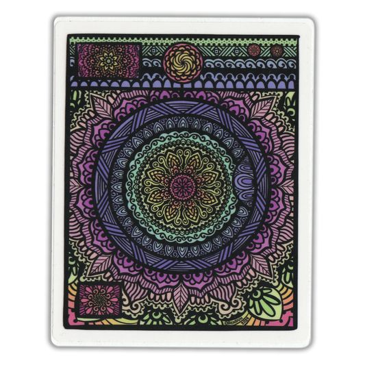 "Rainbow Washing Machine Mandala" Sticker