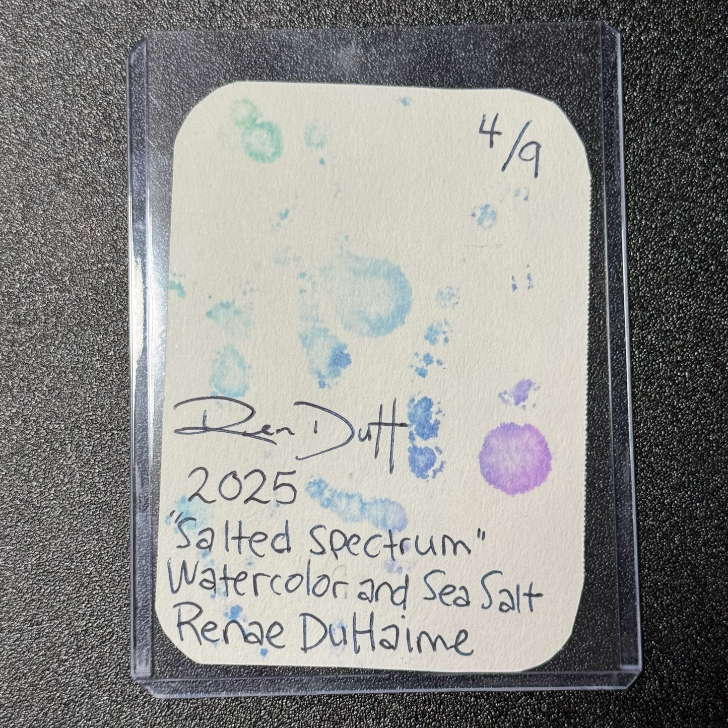 ACEO Card:  "Salted Spectrum" Series 4 of 9