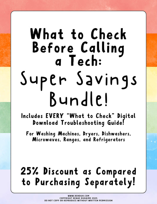 What to Check Before Calling a Tech: SUPER SAVINGS BUNDLE (Troubleshooting Guides)