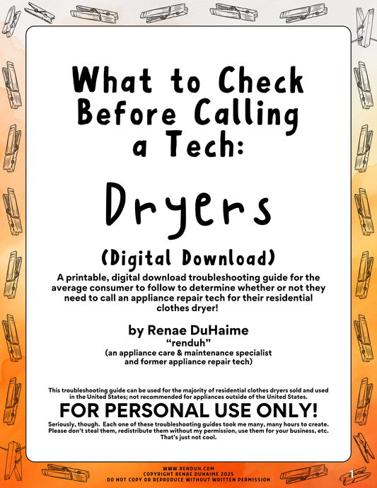 What to Check Before Calling a Tech: Dryers (Troubleshooting Guide)
